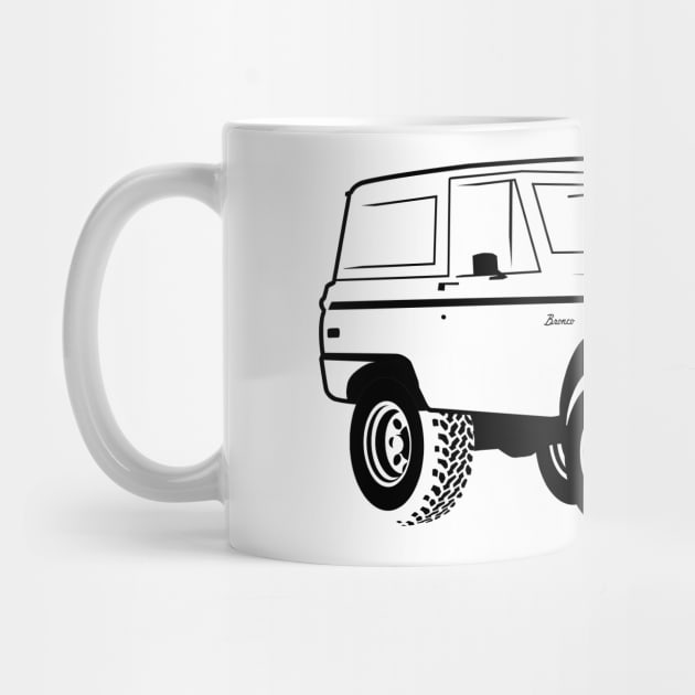 1966-1977 Ford Bronco Black Print by The OBS Apparel